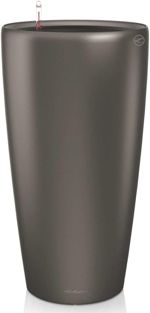 VASO FIORIERA RONDO 40 ALL-IN-ONE CARBONE METALLIZZATO