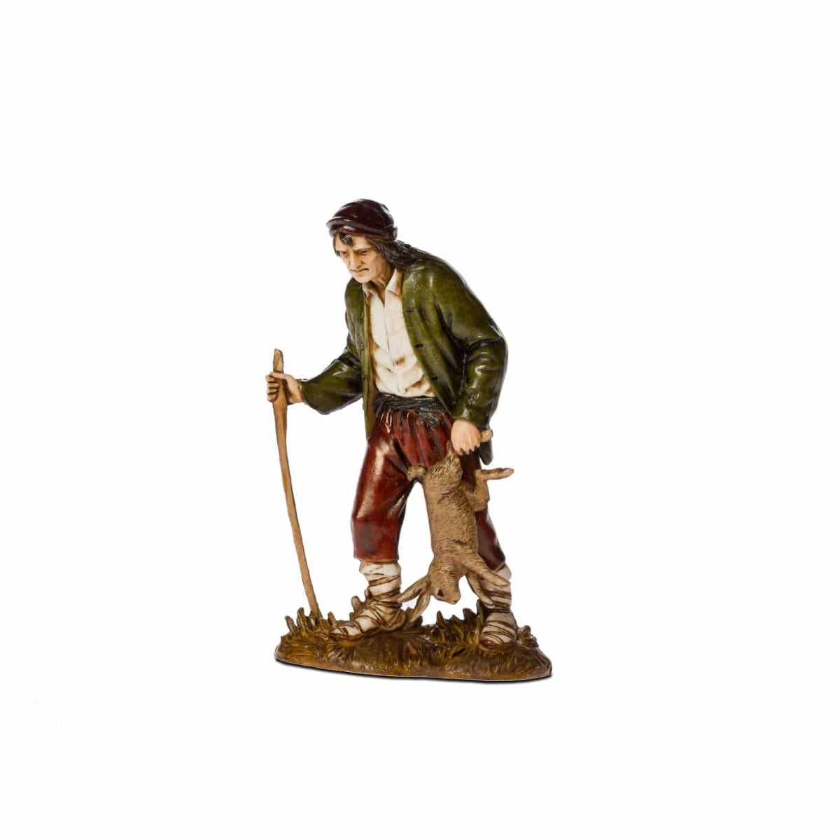 CACCIATORE CON LEPRE 12CM