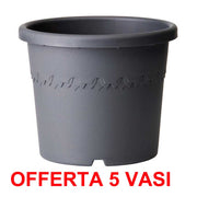 OFFERTA 5 VASO ALGARVE CILINDRO WHEELS 40CM ANTHRACITE