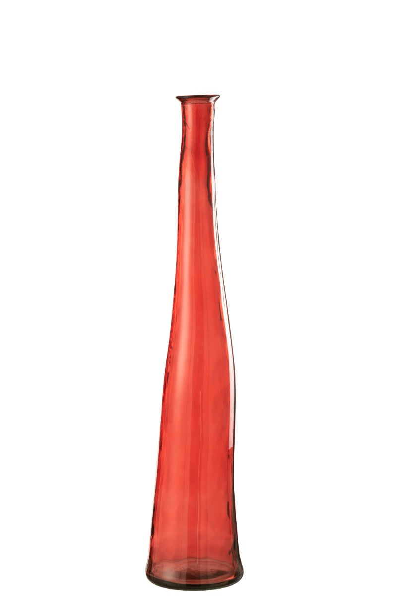 VASO NOAH IN VETRO, ROSSO, MEDIO