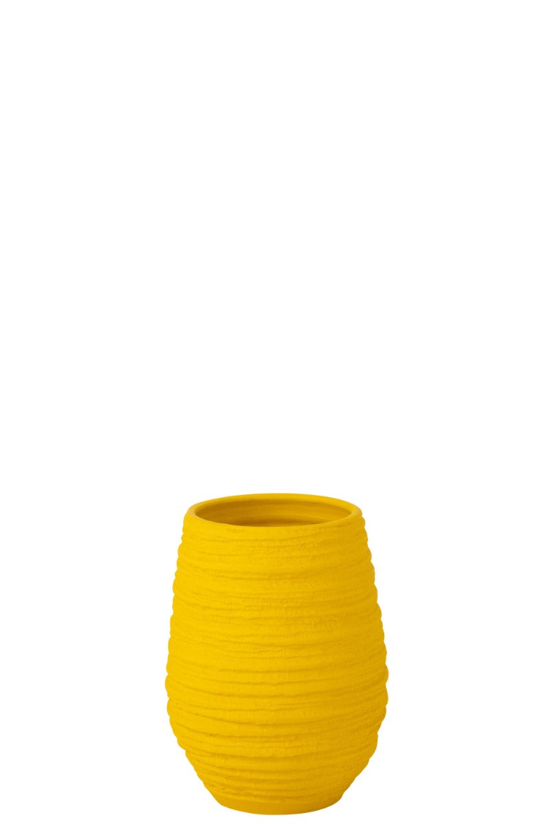 VASO FIESTA IN CERAMICA, GIALLO, MEDIO