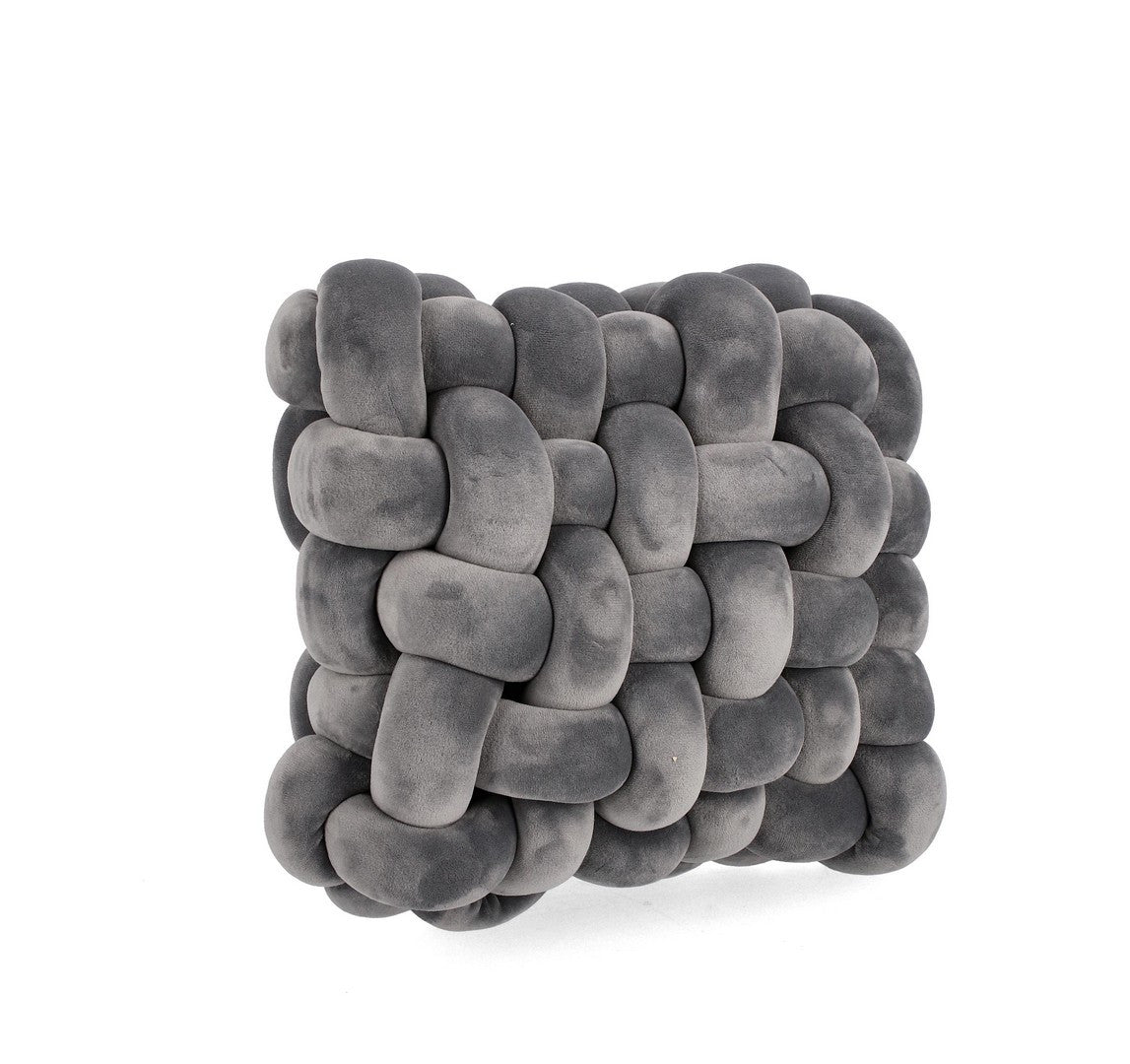 Kissen Entwine Grau 30x10x30h Bizzotto