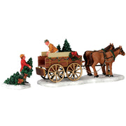 Christmas Tree Wagon, Set Of 2 - LEMAX COD. 43451