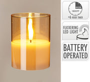 Candela decorativa a LED, altezza 10 cm, luce bianco caldo