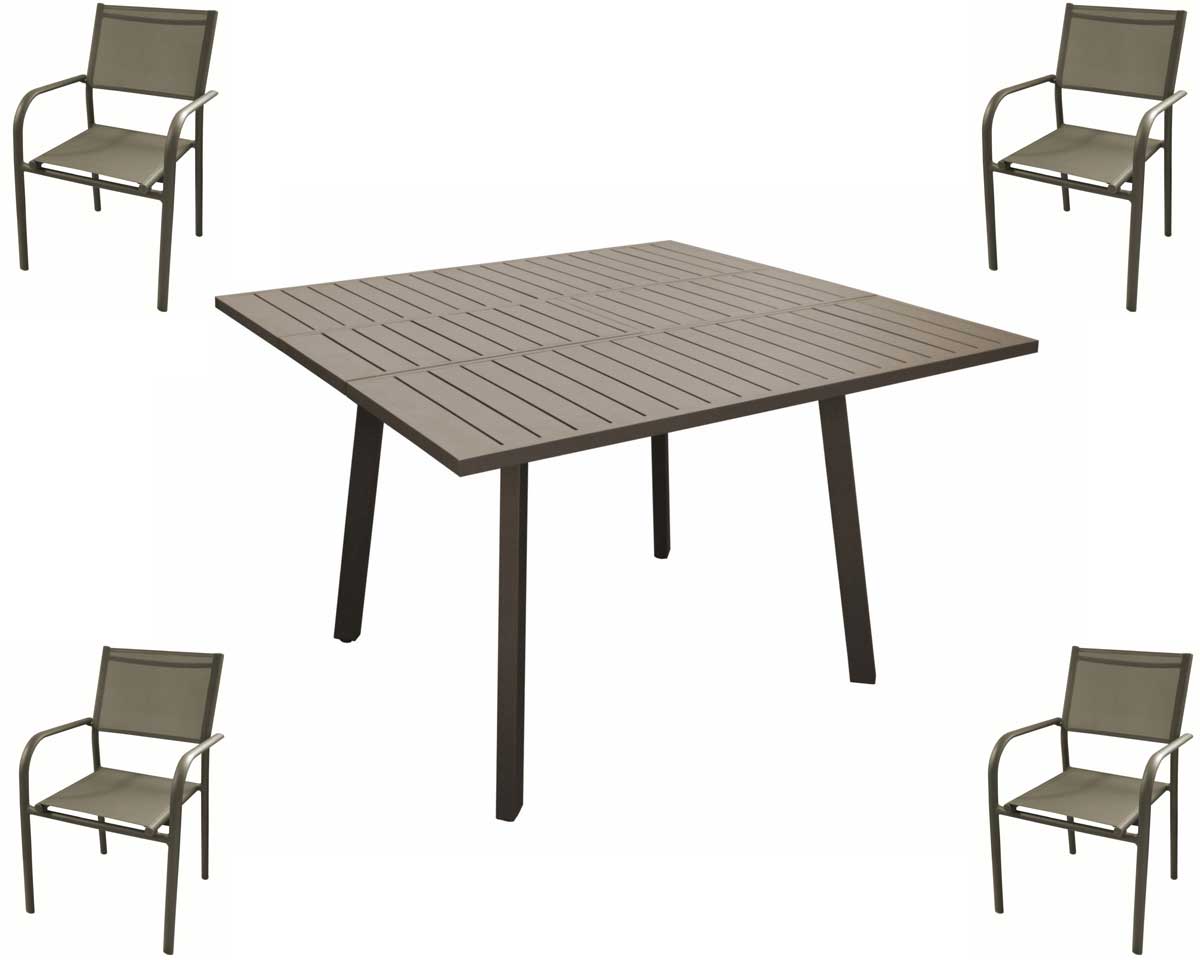 OFFERTA TAVOLO BARCELLONA 100/145 CON 4 POLTRONE DUCA CAFFE
