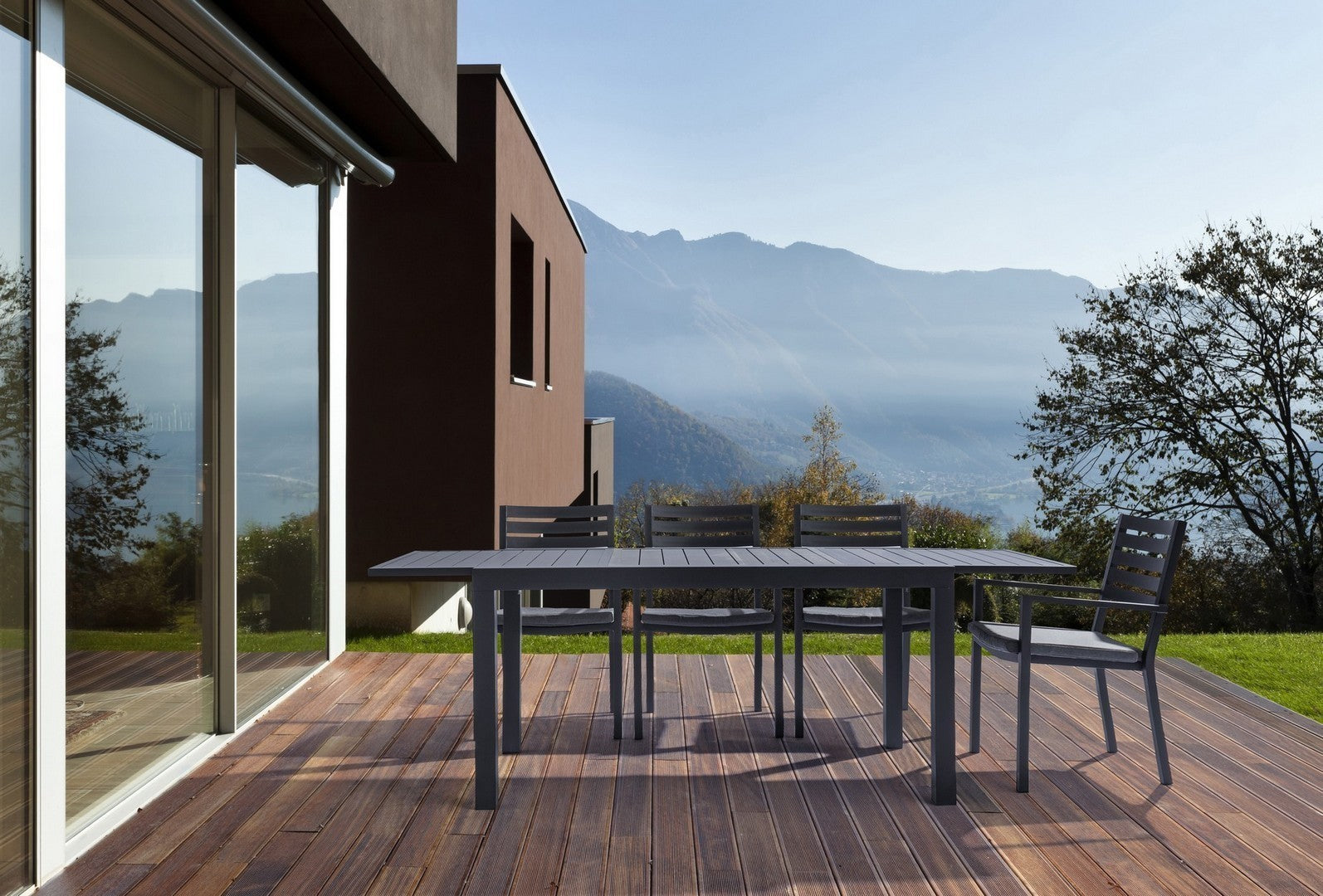 TAVOLO HILDE ALLUNGABILE 140/210X77CM ANTRACITE