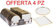 OFFERTA 4 SOTTO CANDELA SPECCHIO 15CM IN VETRO
