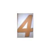 NUMERO SMALTATO 4 IN MATERIALE CERAMICO