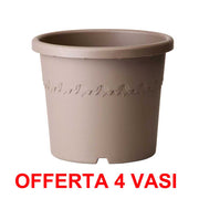 OFFERTA 4 VASO ALGARVE CILINDRO 25CM TAUPE