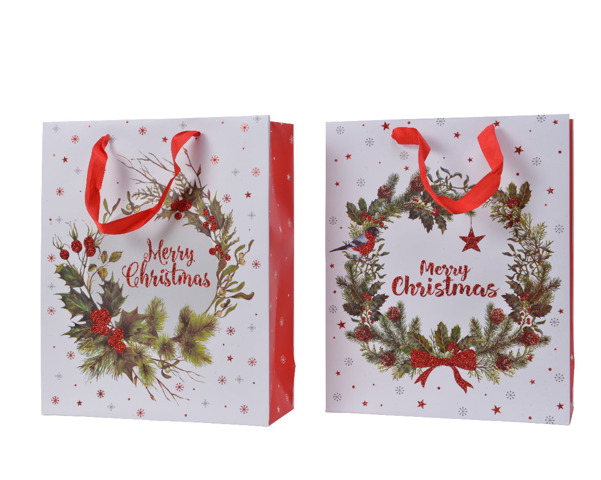 BUSTA REGALO NATALIZIA 16X42X48CM MODELLO ASSORTITO