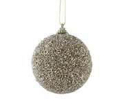 pallina di natale con Perle Champagne 8cm