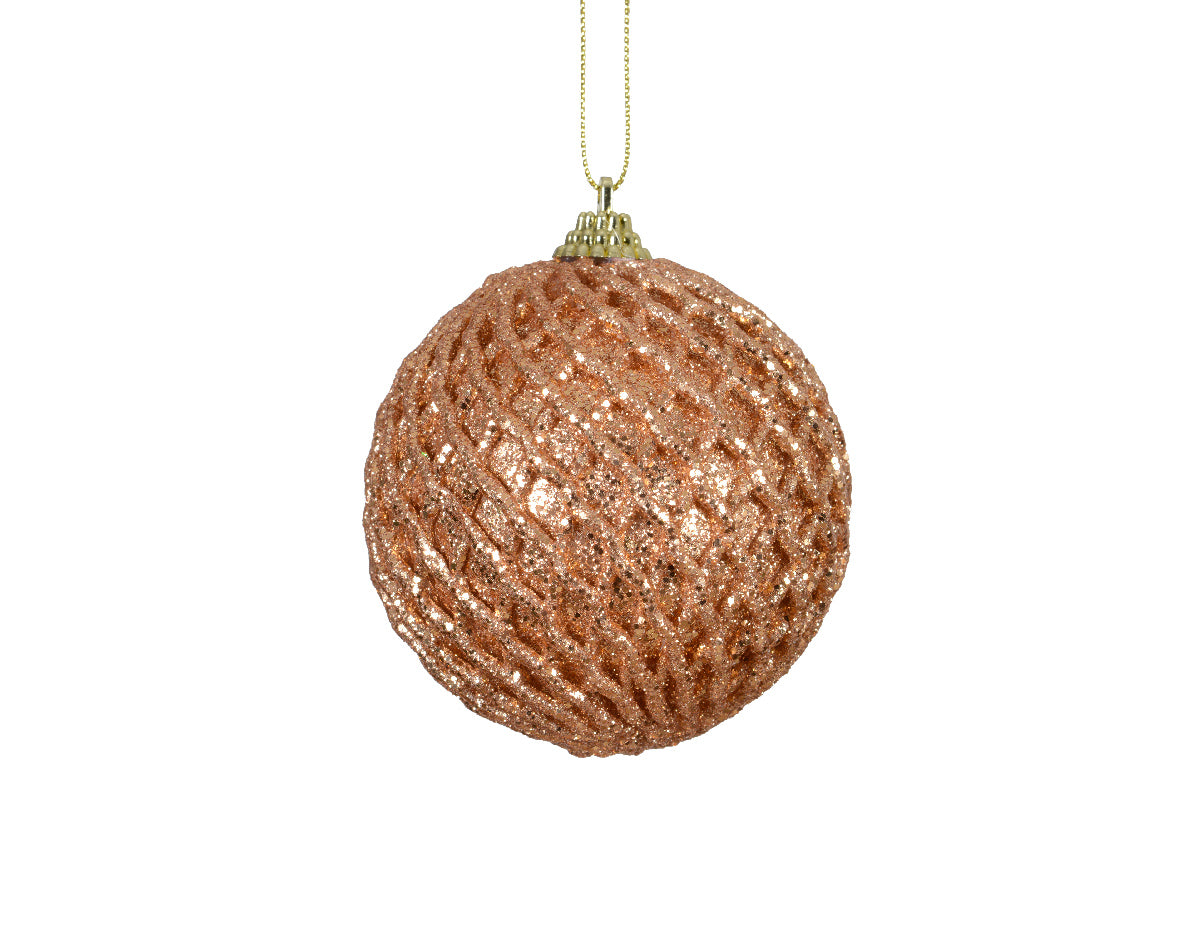 pallina di natale con Glitter Brandy 8cm