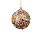 pallina di natale in foam con paillettes D 8 cm oro Peraga Christmas