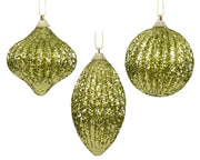 pallina di natale in foam glitter D 8 cm verde pistacchio Peraga Christmas