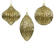 pallina di natale in foam glitter D 8 cm oro chiaro Peraga Christmas