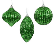 pallina di natale in foam glitter D 8 cm verde brillante Peraga Christmas