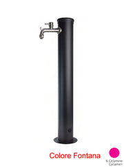 FONTANA IN FERRO CON 1 RUBINETTO CICLAMINO H85CM