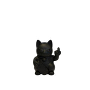 BLOGO Statuetta Maneki Neko Irriverente "Lucky Cat" Piccola - Nera
