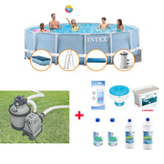 OFFERTA PISCINA ROTONDA PRISMA FRAME 457X122CM + POMPA FILTRO A SABBIA + KIT MANTENIMENTO