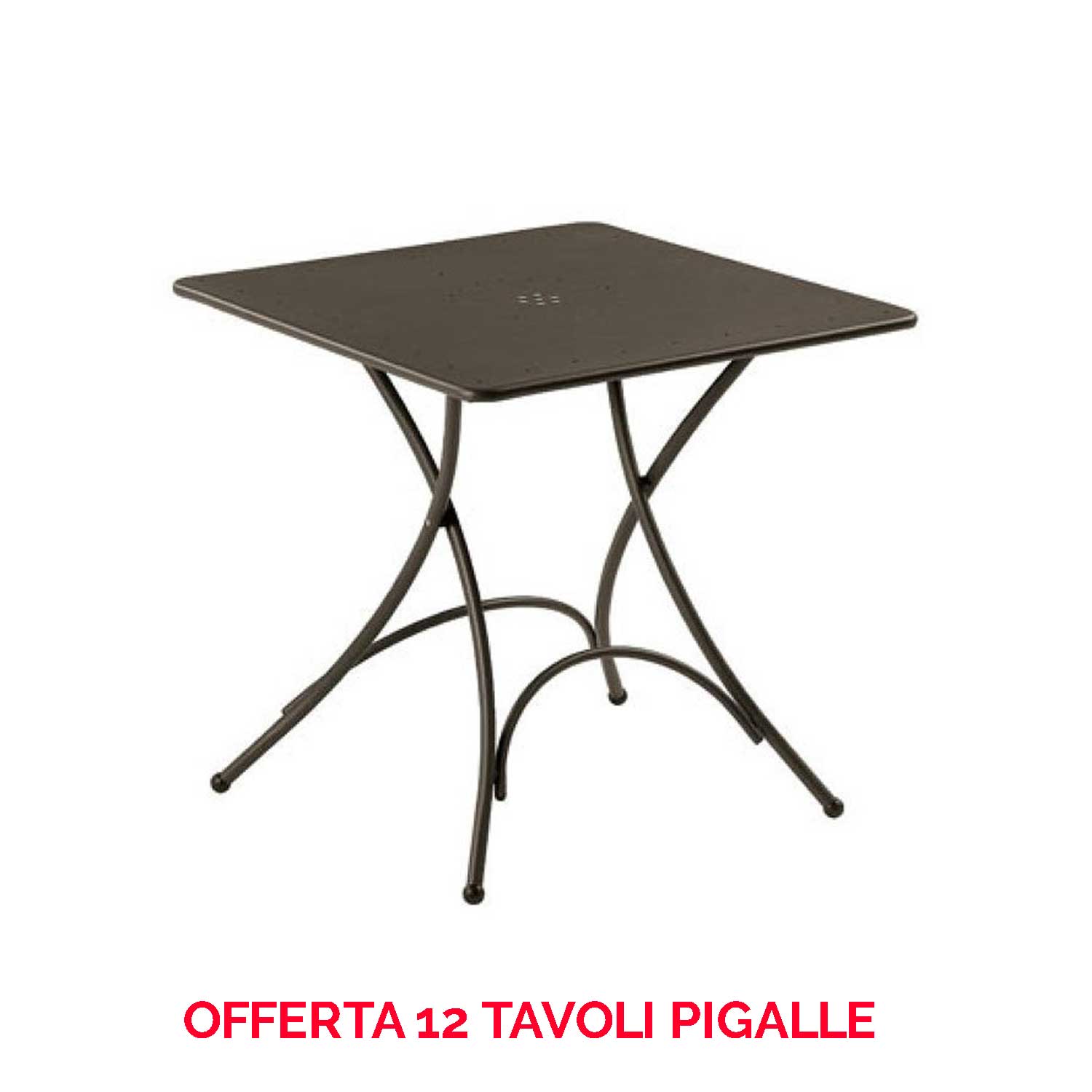 OFFERTA 12 TAVOLI QUADRATO PIGALLE 76X76CM COLORE A SCELTA