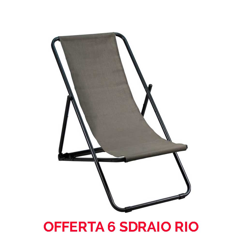 OFFERTA 6 SDRAIO POLTRONA RIO 133X64CM COLORE A SCELTA