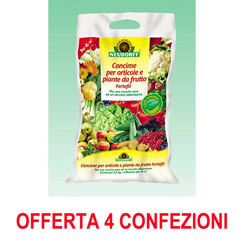 OFFERTA 4 SACCHI CONCIME BIOLOGICO PER ORTO E FRUTTA DA 1 KG CIASCUNO