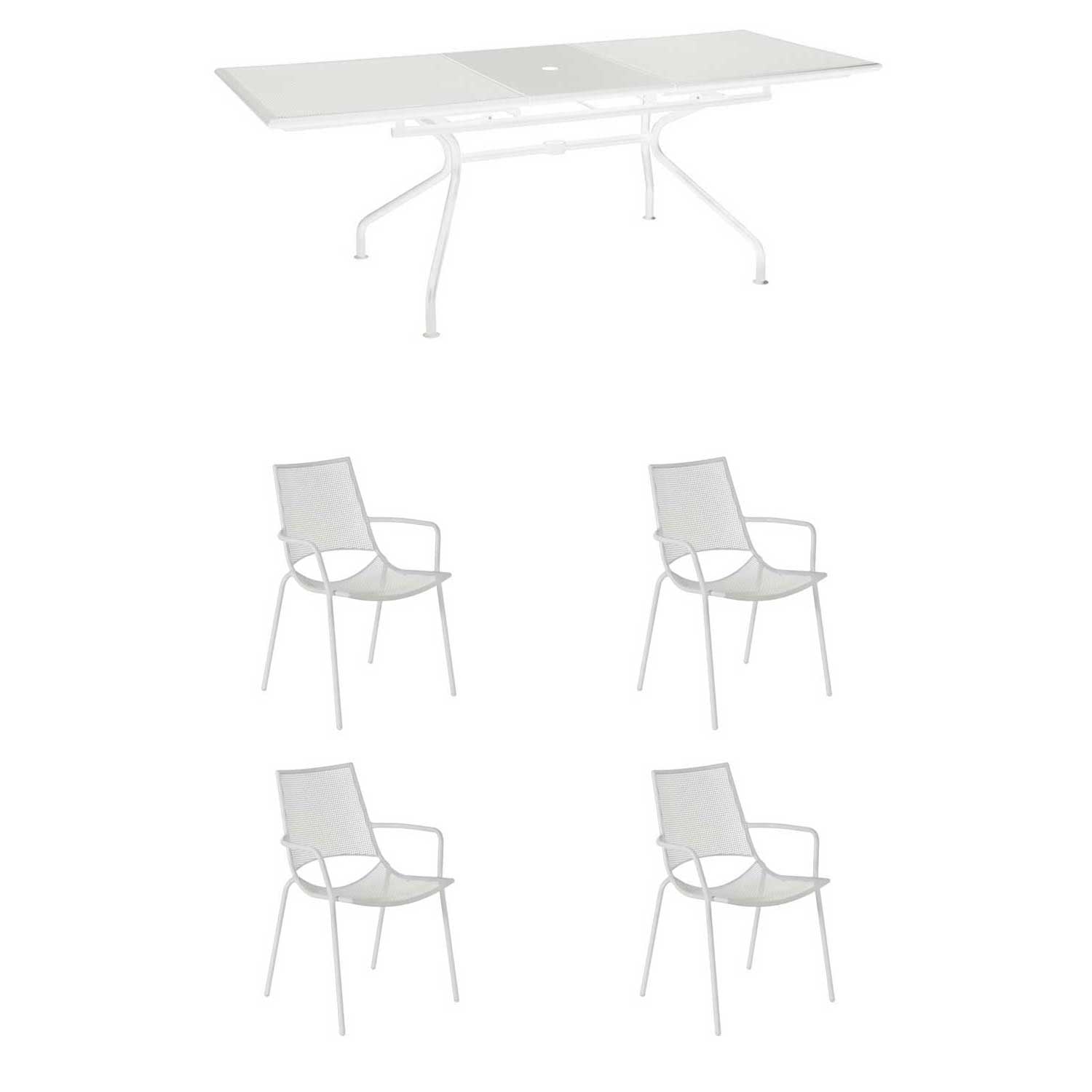 OFFERTA SET TAVOLO ATHENA ALLUNGABILE 160/210X90 + 4 POLTRONE ALA COLORE A SCELTA