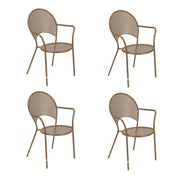 OFFERTA 4 POLTRONE SOLE IMPILABILE MARRONE INDIA