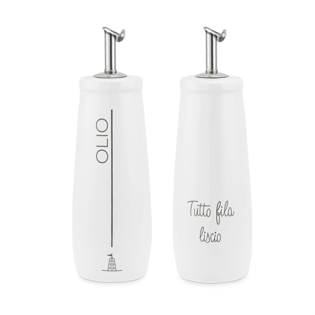 Set di Oliere GLI ONESTI 2 x 250 ml Bianco LA PORCELLANA BIANCA