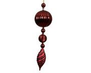 decorazione natalizia ornamento appendibile Opaco Rosso Scuro H28cm