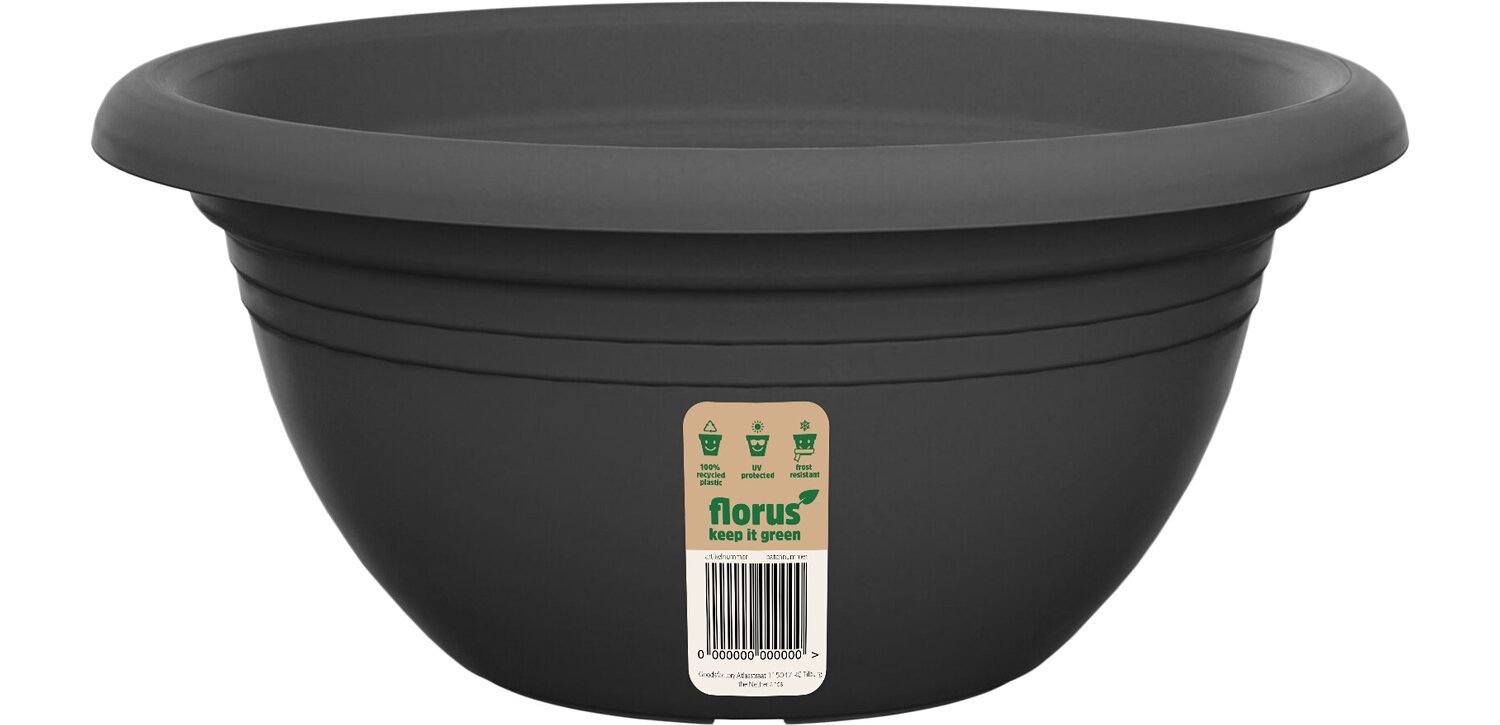 VASO TONDO MEDITERRAN BOWL 30CM ANTRACITE