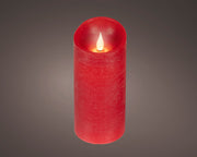 Candela LED in cera effetto fiamma D 7,5 cm altezza 17 cm rosso Peraga Christmas