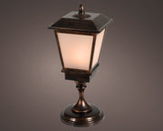 Lanterna LED effetto fiamma 25 x 25 x 57,6 cm ottone anticato Peraga Christmas