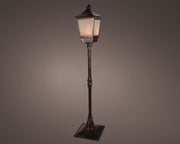 Lanterna LED effetto fiamma 37,5 x 37,5 x 185 cm ottone anticato Peraga Christmas
