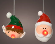 Pendente Babbo Natale LED lampeggiante 9 x 5,4 x 9,5 cm colori modello assortito Peraga Christmas