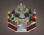 Scena LED fontana in polyresin D 17,5 cm altezza 15,5 cm multicolore Peraga Christmas