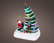 Scena LED albero in plastica 10,1 x 14 x 19,7 cm multicolore Peraga Christmas
