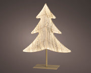Albero LED in tessuto 11 x 41 x 53 cm bianco Peraga Christmas