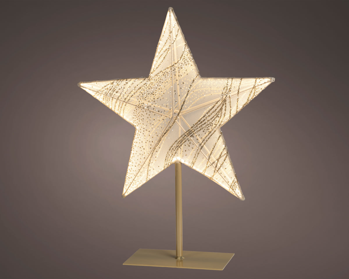 Stella LED in tessuto 11 x 38 x 50 cm bianco Peraga Christmas