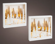 SCENARIO A MICRO-LED PAESAGGIO NATALE 25CM MODELLO ASSORTITO