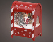 Cassetta delle lettere LED con nevicata 9,5 x 13,5 x 19 cm multicolore Peraga Christmas