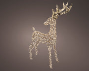 Renna micro LED in PET 18 x 65 x 130 cm oro Peraga Christmas