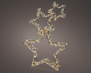 Stelle micro LED in PET 10 x 51 x 80 cm oro Peraga Christmas