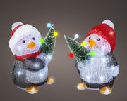 Pinguino LED in acrilico 17 x 17,5 x 26 cm colori modello assortito Peraga Christmas