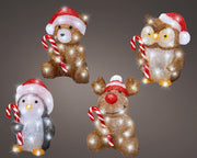 Animale LED in acrilico 17,2 x 17,8 x 23,5 cm colori modello assortito Peraga Christmas