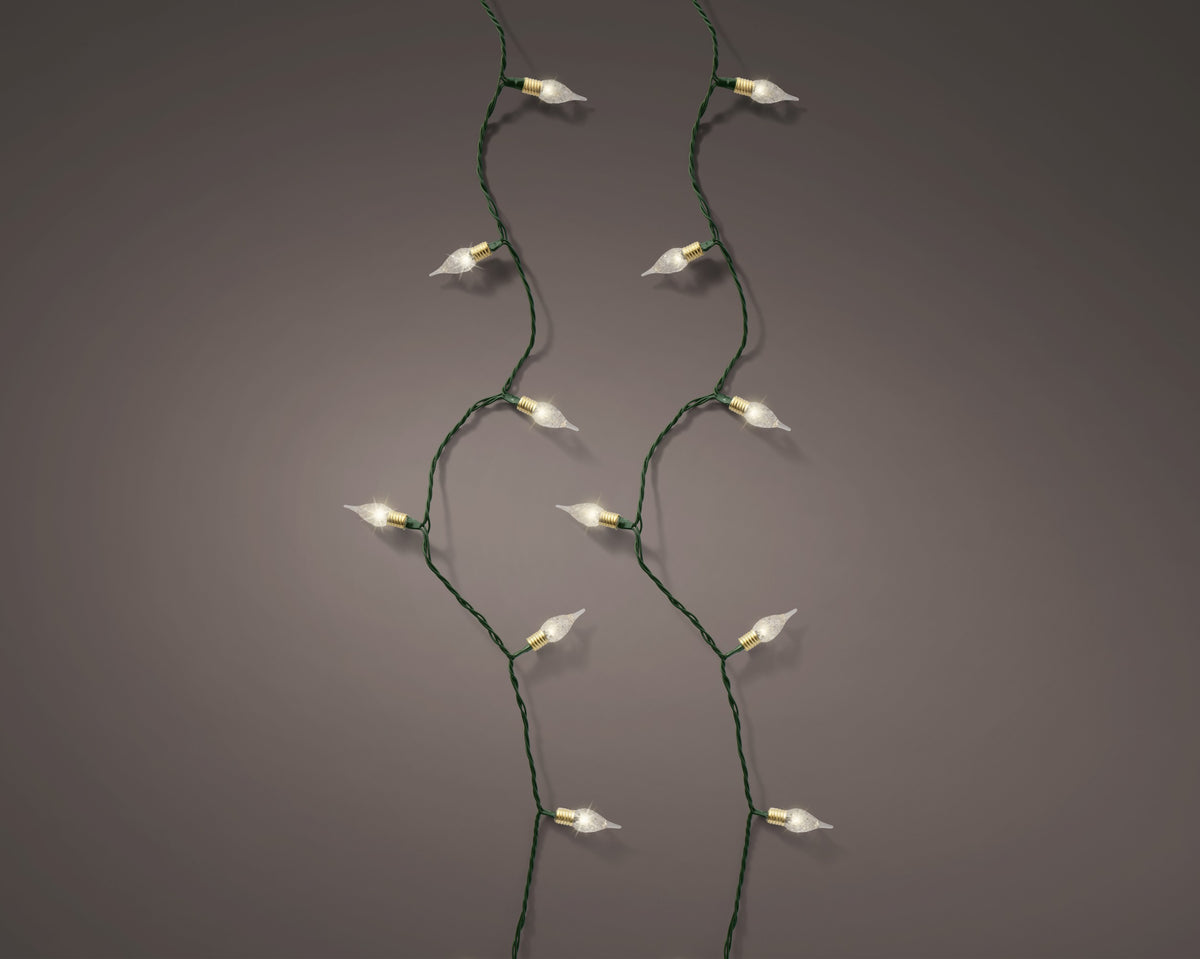Filo LED vintage 180 luci lunghezza 1790 cm bianco caldo Peraga Christmas