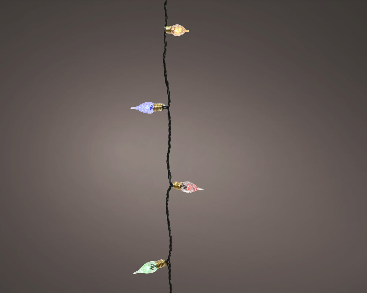 Filo LED vintage 180 luci lunghezza 1790 cm multicolore Peraga Christmas
