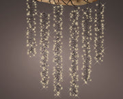 CASCATA 480 LED LUCE BIANCO CALDO 8 FUNZIONI
