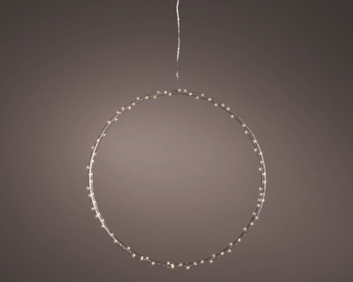 Cornice luminosa 80 LED, diametro 45 cm, luce bianco caldo.