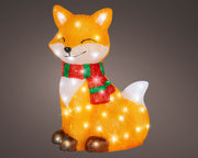 Volpe LED in acrilico 33,5 x 23,5 x 49 cm colori modello assortito Peraga Christmas